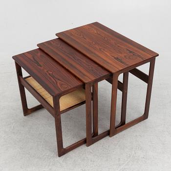 Johannes Andersen, nesting table, 3 pieces, CFC, Silkeborg, Denmark, 1950s/60s.