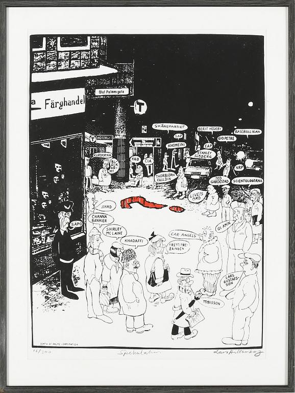 LARS HILLERSBERG, litografi, signerad samt numrerad 16/300.