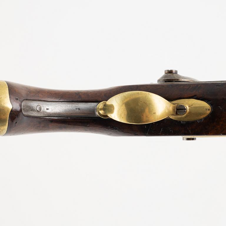 A Danish percussion pistol, 19th century.