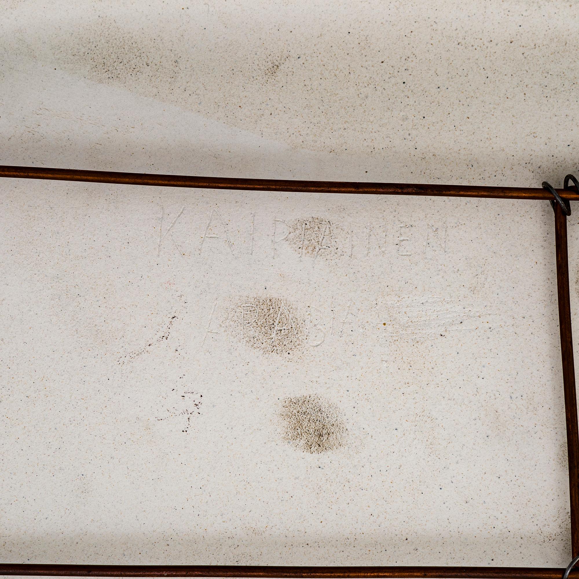 Birger Kaipiainen, koristevati, kivitavaraa, signeerattu Kaipiainen Arabia.