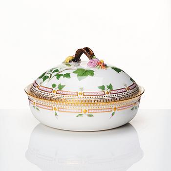 A Royal Copenhagen 'Flora Danica' vegetable tureen with cover, Denmark, early 20th Century.