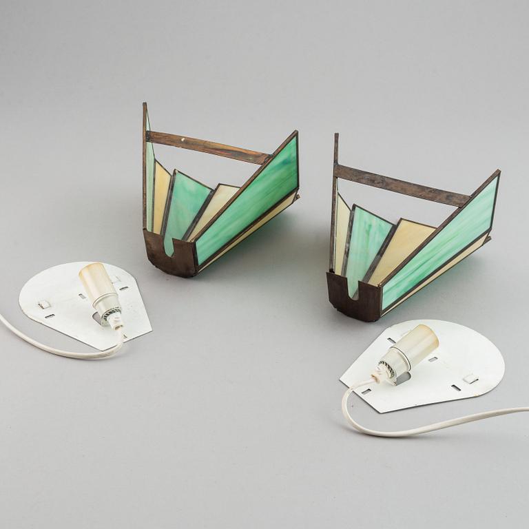 A pair of Art Deco wall lights.