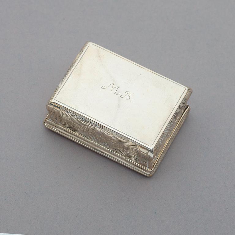 A Swedish 18th century parcel-gilt snuff-box, marks of Arvid Floberg, Stockholm 1766.