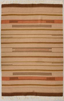 A 1930s Finnish flat weave carpet. Circa 200x190 cm.