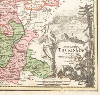 Johann Baptist Homann, "Map of Thuringia".