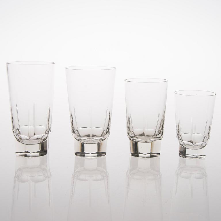 A 38-piece set of glassware from the first half of the 20th Century.