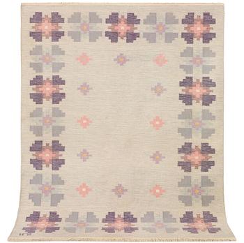 Ilsalestalon Mattolutomo, a flat weave carpet, Finland, c. 228 x 170 cm.