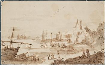 PAUL BRIL, circle of. Unsigned. inkwash 18.5 x 30.5 cm.