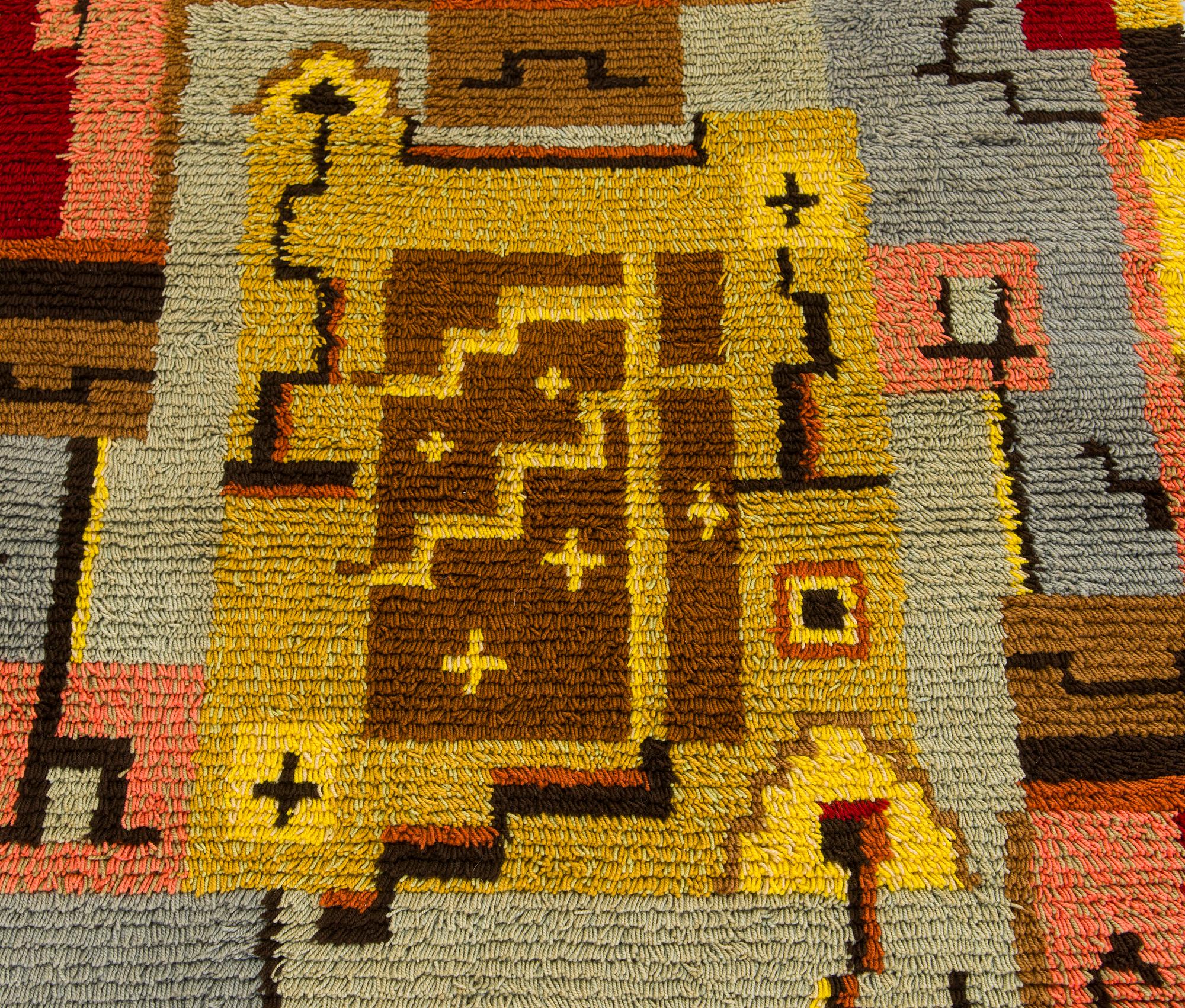 Kerttu Häiväläinen, rya, modell för Neovius, circa 155 x 100 cm.