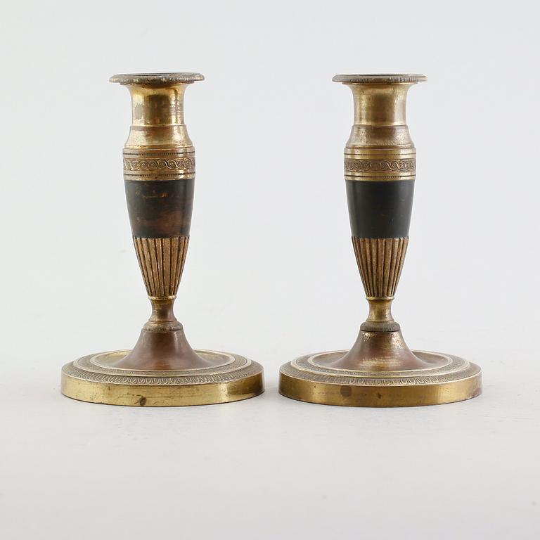 LJUSSTAKAR, 1 par, empirestil, 1900-talets första hälft.