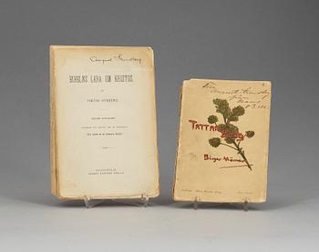 STRINDBERGIANA, BOK samt HÄFTE, 1880 resp 1890.