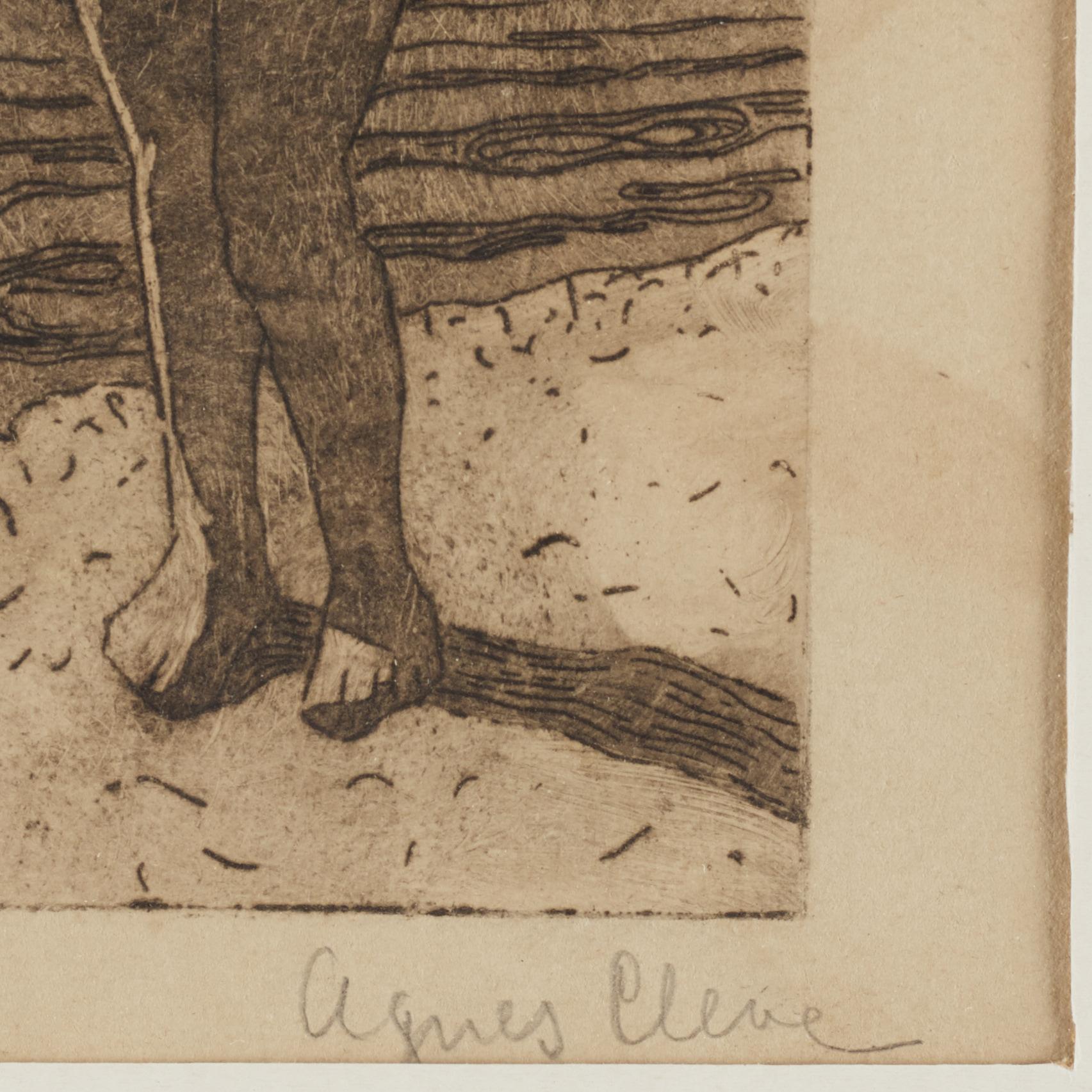 Agnes Cleve, etching, signed.
