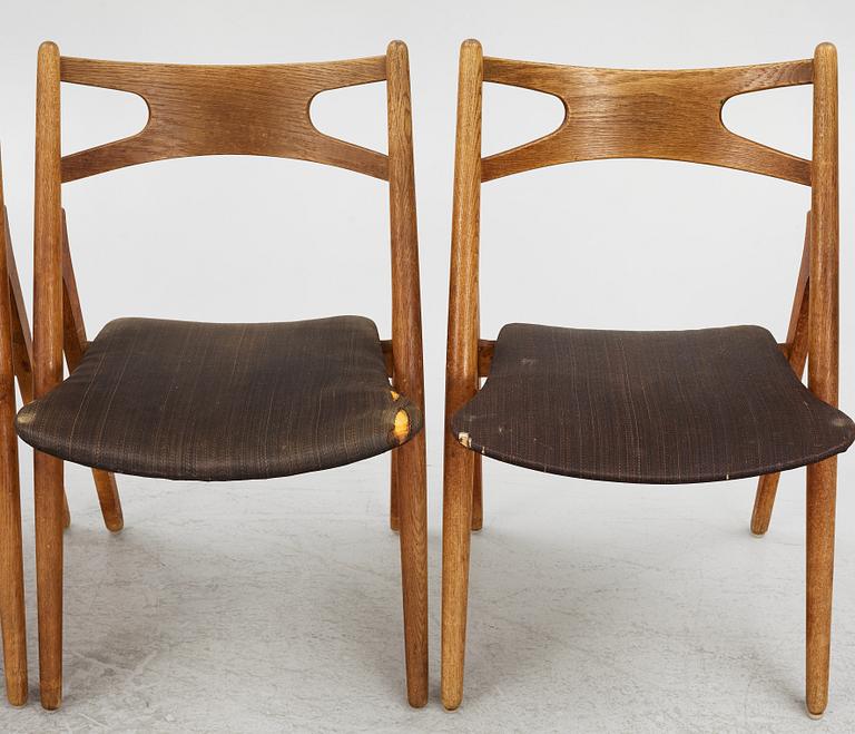 Hans J. Wegner, four model CH-29 chairs Carl Hansen & Søn, mid-20th century.
