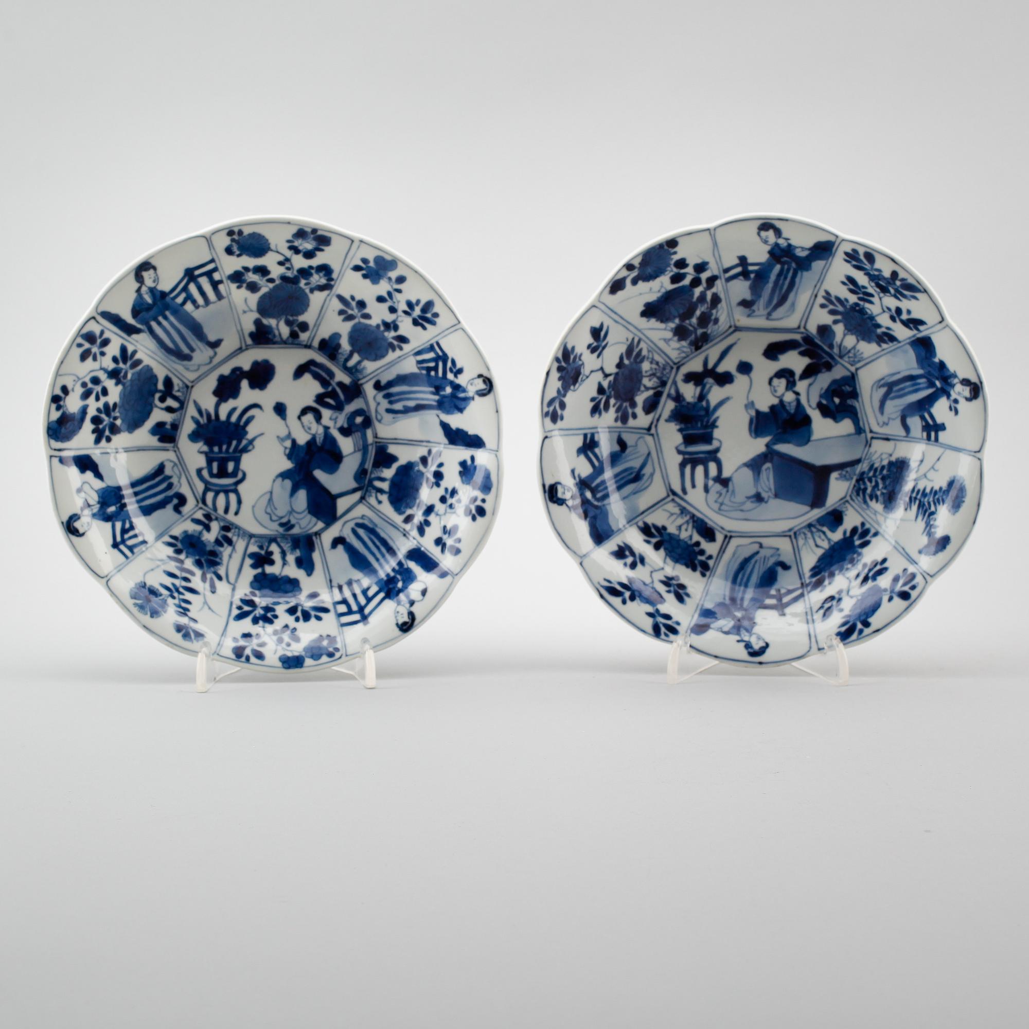 SKÅLFAT, 1 par, porslin, Kina, Kangxi 1662-1722.