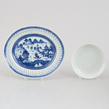 Parti porslin, 6 delar, Kina, 1800-tal/sen Qing.