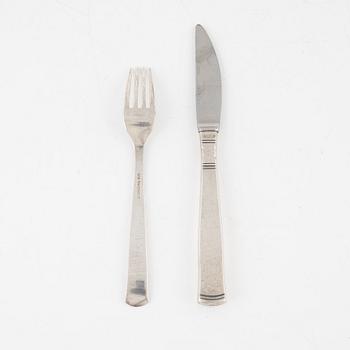 Jacob Ängman, a 'Rosenholm' silver sandwich cutlery, GAB, Stockholm and Eskilstuna, including 1957 (24 pcs).