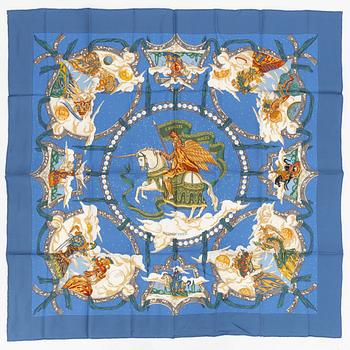 Hermès, scarf, "Cavaliers des Nuages".