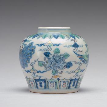 A doucai jar, Ming dynasty, Chenghua period 1465-87.