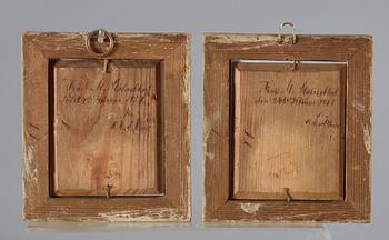 Johan Edvard Mandelberg Tillskrivna, Sydländskt landskap med rastande vid väg; Sydländskt landskap med ryttare.