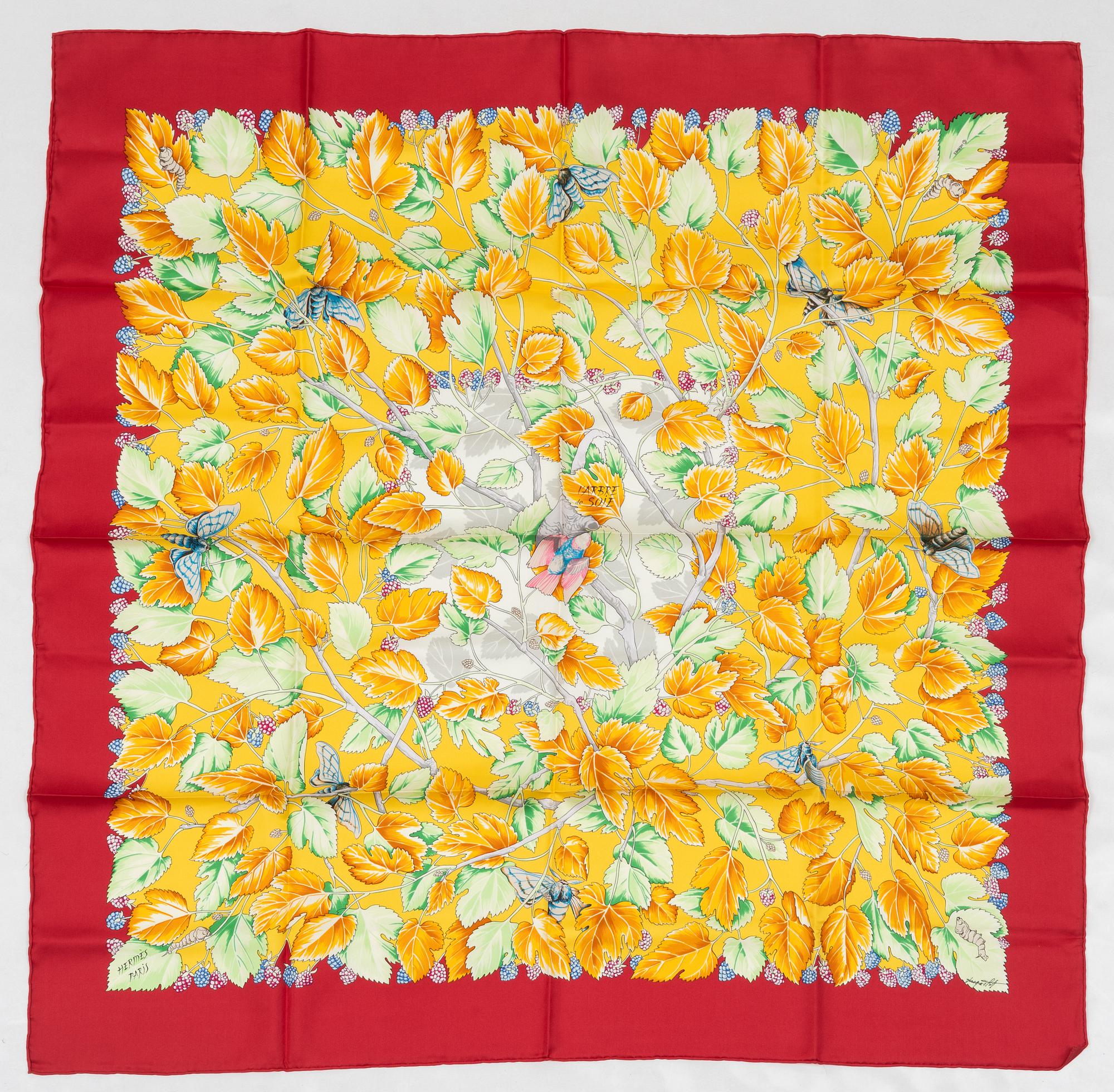 Hermès, scarf, "L'arbre de soie'".