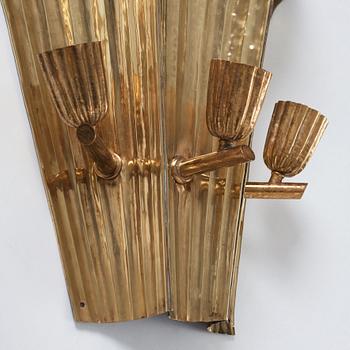 A.W. Borgh, four Swedish Grace wall sconses, probably 1920-1930's.