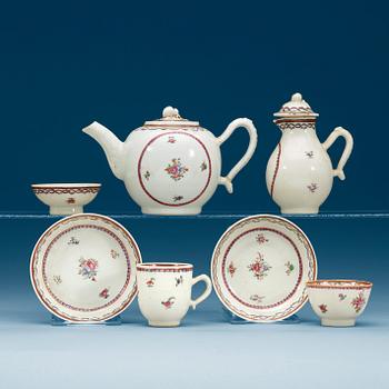 A famille rose export miniature service, Qing dynasty, Qianlong (1736-95). (11 pieces).