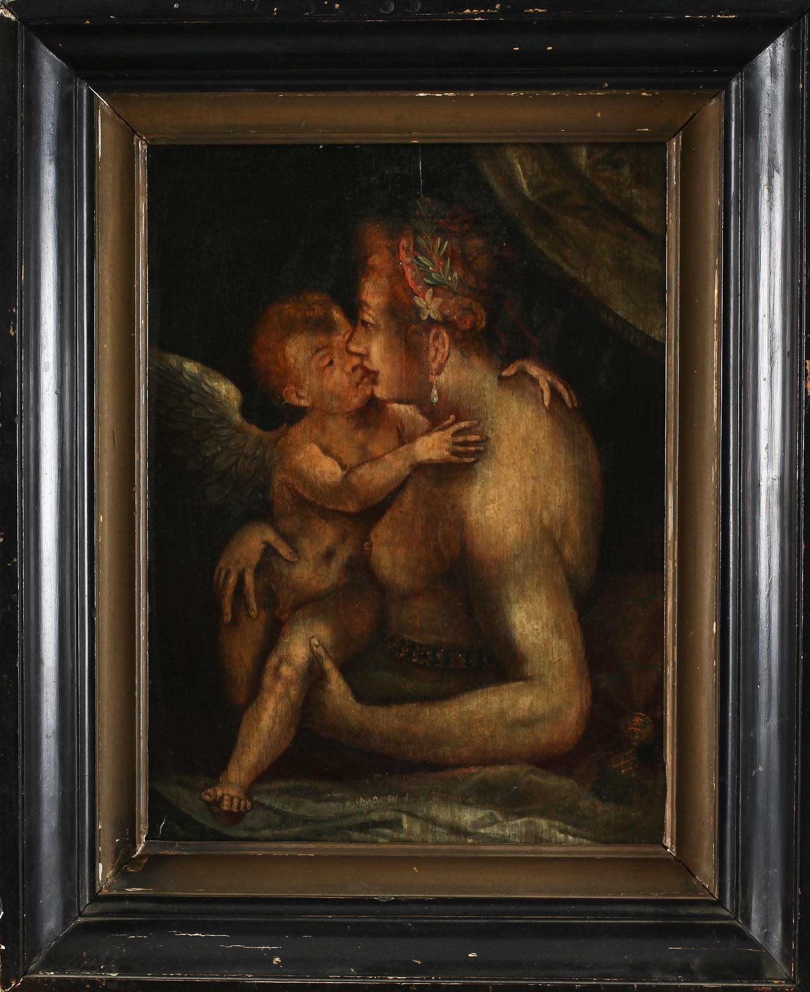 OKÄND KONSTNÄR, 1700/1800-tal. Olja på pannå.