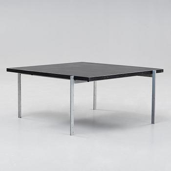 Poul Kjaerholm, a 'PK-61' steel and black stone top table, E Kold Christensen, Denmark 1960's.