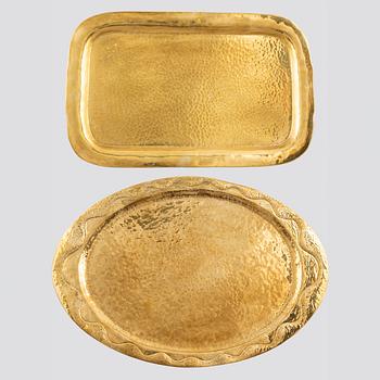 Two trays, including Rich Ringström, Helsingborg 1927.