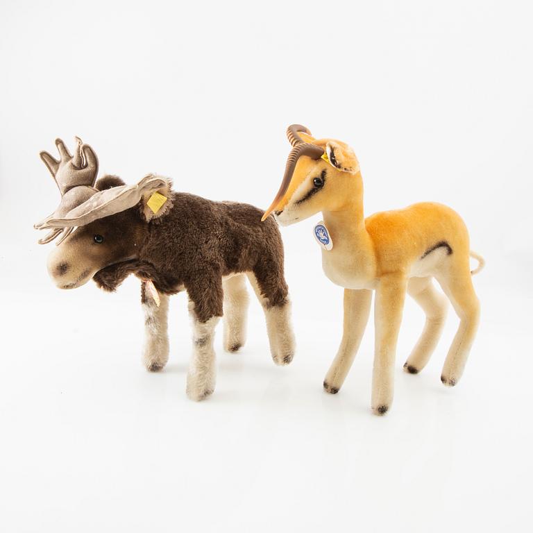 Toy animals, 4 pcs, Steiff, Germany, second half of the 20th century.