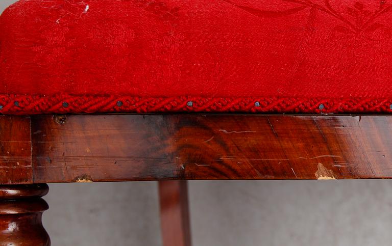 KARMSTOLAR, 1 par, senempire, 1800-talets mitt.