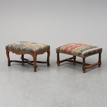 Two 18th Century stools.