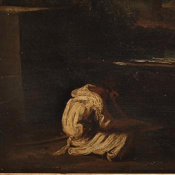 GASPARD DUGHET, hans krets. Osignerad. Uppfodrad duk 73 x 96 cm.
