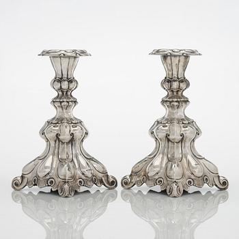 A pair of silver candelsticks, Kultakeskus, Hämeenlinna 1936.