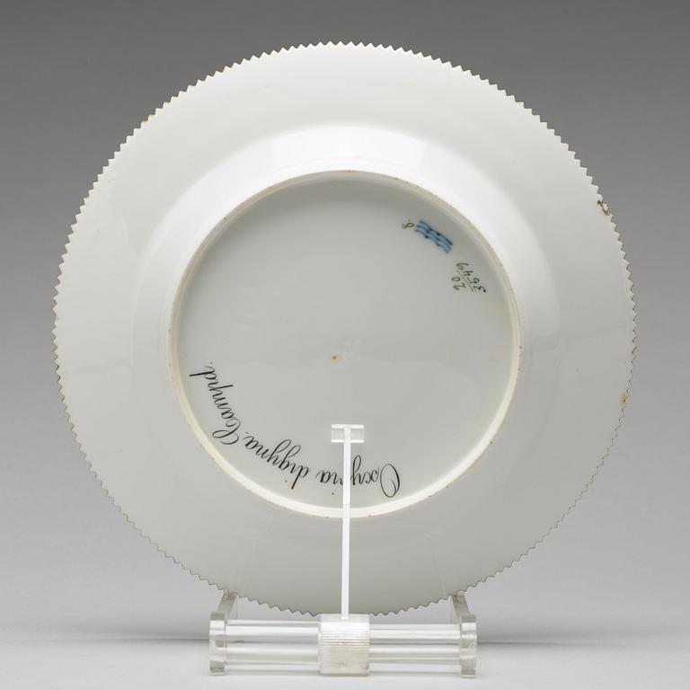 A set of six Royal Copenhagen 'Flora Danica' dinner plates, Denmark, 20th Century.