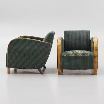 Armchairs, a pair, Art Deco 1920s/30s.