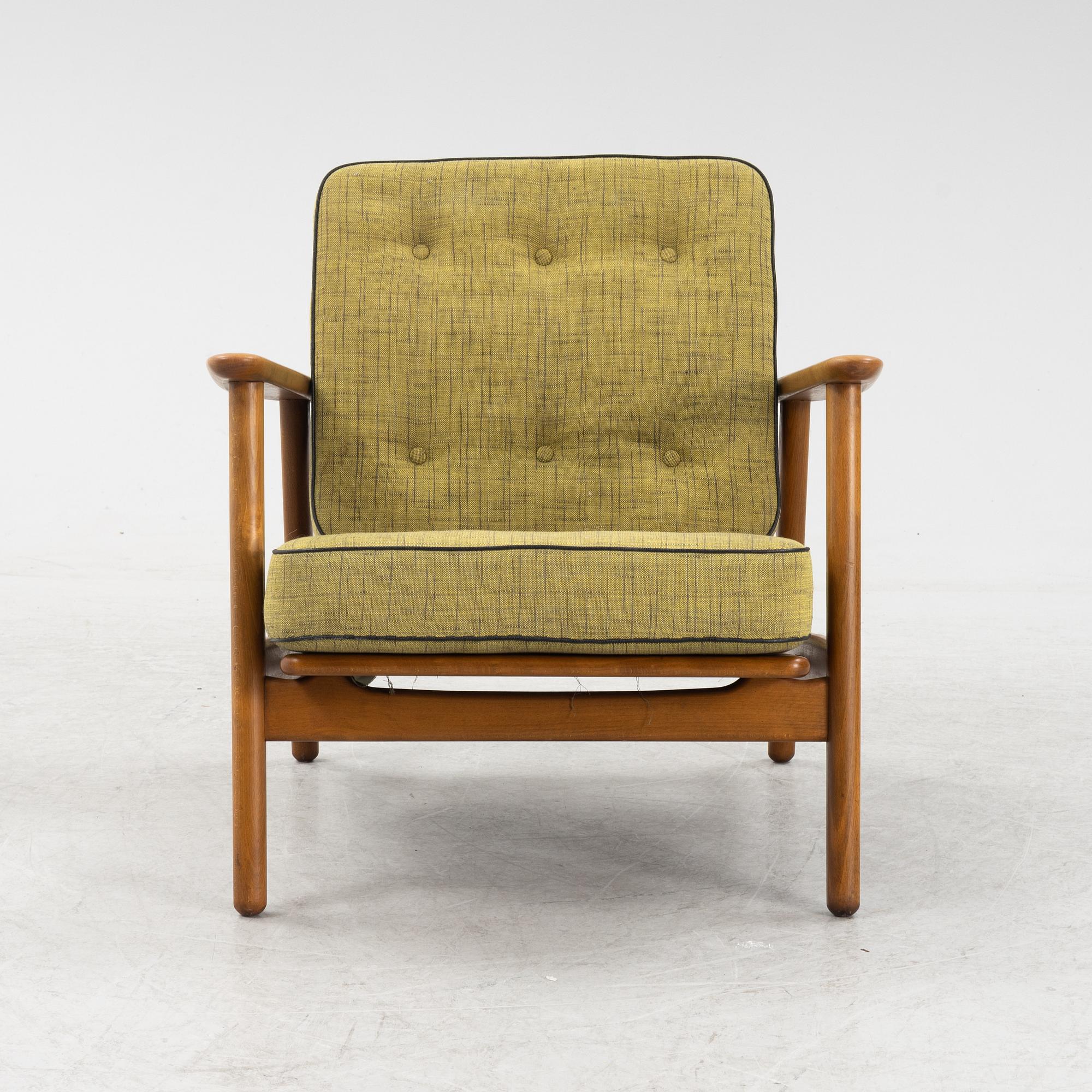 Hans J Wegner, a model 'GE233' teak easy chair, Getama, Gedsted, Denmark.