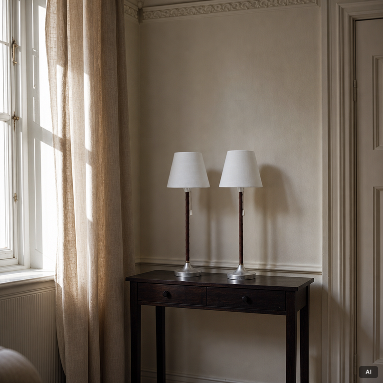 A pair of table lamps, model 15734, Böhlmarks Lampfabrik.