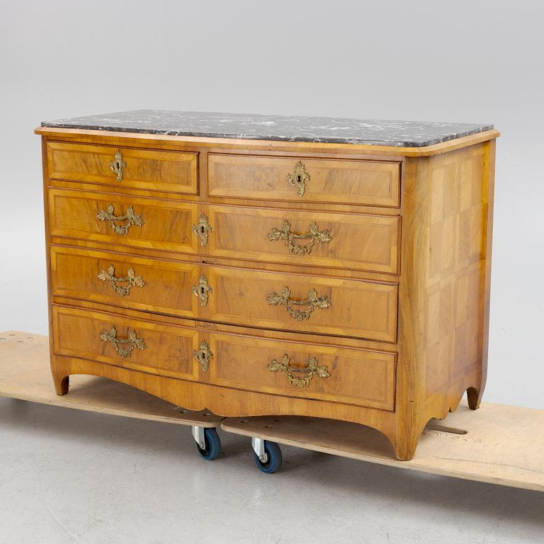 A 18th century chest of drawers.