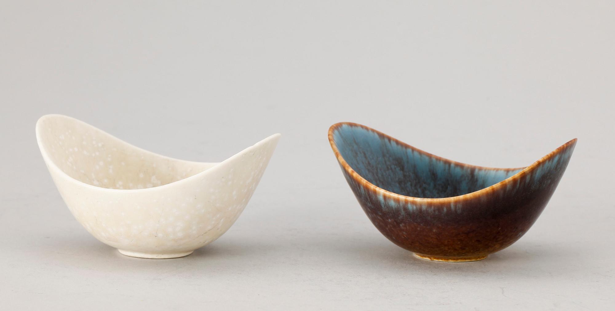 SKÅLAR, 2 st, stengods Gunnar Nylund, Rörstrand.