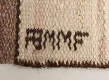 Märta Måås-Fjetterström, vävnad "Liljan ur sländorna", rölakan, ca 48,5 x 26 cm, signerad AB MMF.