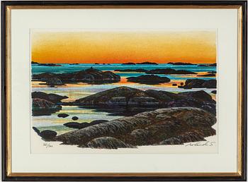 ROLAND SVENSSON, colour lithograph. Signed and numbered 160/360.
