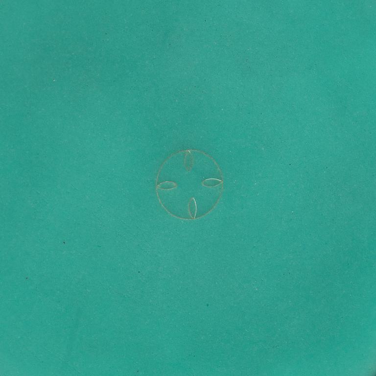 A turquoise Ando wireless cloisonné enamel vase, sealed with mark of the Ando Company, 20th century.