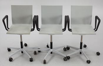 Maarten Van Severen, skrivbordsstolar, 3 st, "Office Chair .04", 3 st, Vitra, 2011-13.