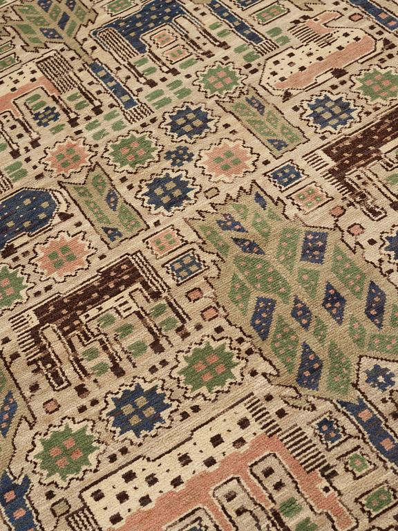 Märta Måås-Fjetterström, Matta, "Hästhagen", flossa, ca 332-337 x 216,5-222 cm, signerad AB MMF.