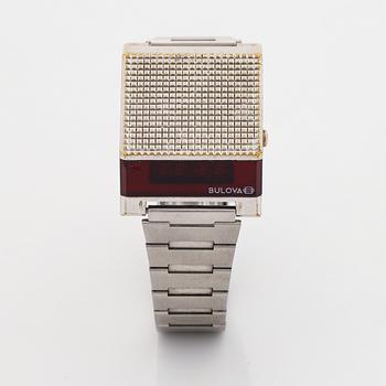 Bulova, Computron, LED, armbandsur, 30,5 x 40,5 mm.