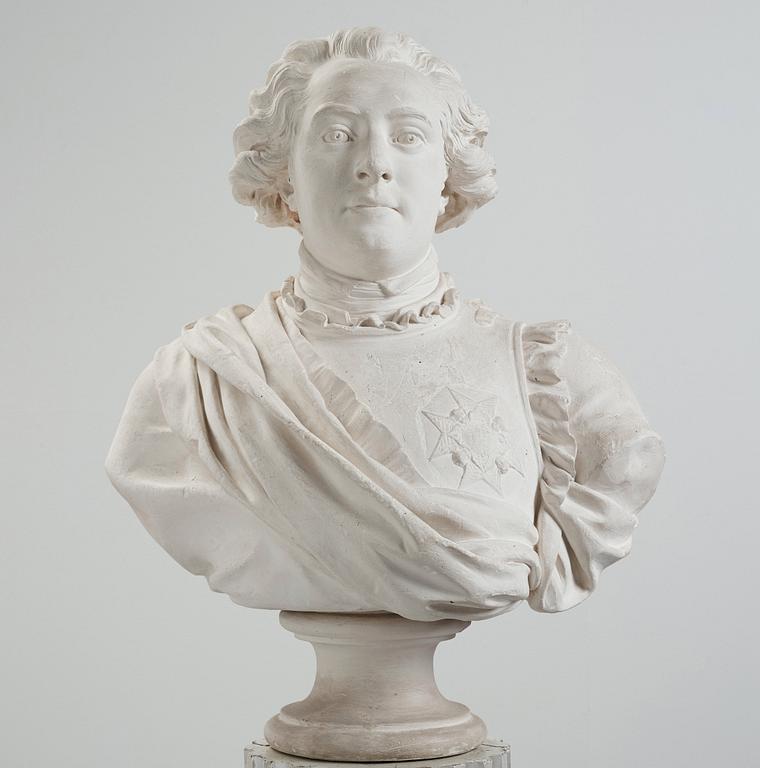 Johan Tobias Sergel, A plaster late Gustavian bust of Gustaf Adolf Reuterholm (1756-1813) 1795.