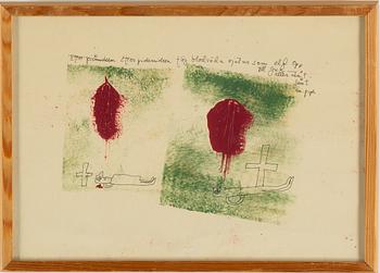 Madeleine Pyk · Madeleine Pyk, tusch och akvarell, signerad.