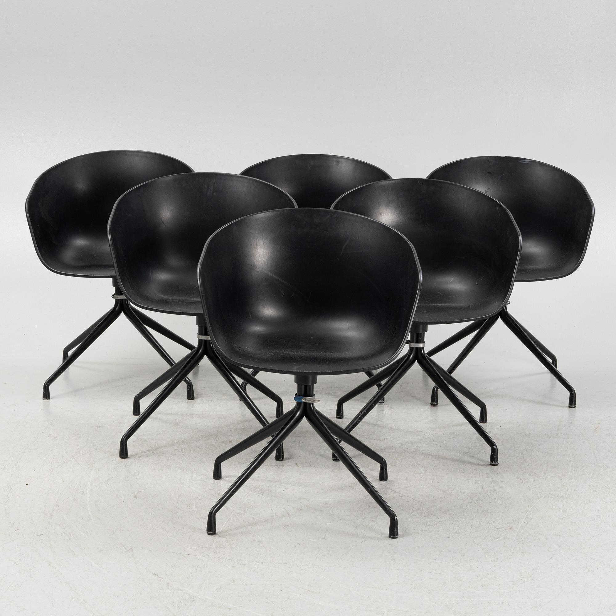Hee Welling, stolar 6 st,  "About A Chair" modell AAC121, Hay, Danmark.