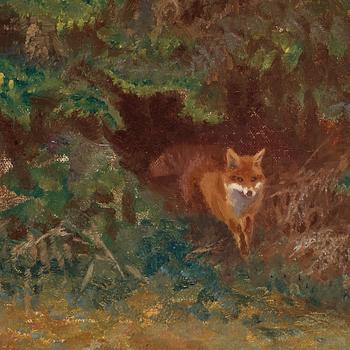 Bruno Liljefors, Hunter and fox.